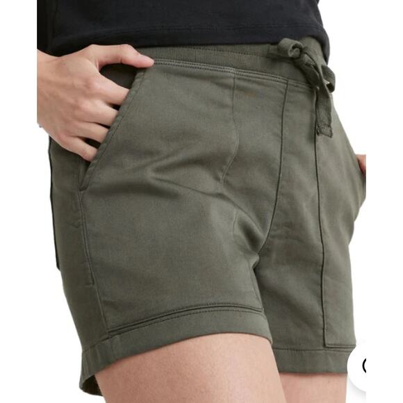 DU/ER No Sweat Everyday Shorts Drawstring Olive Women's XS Outdoor Active Hiking - Picture 1 of 10